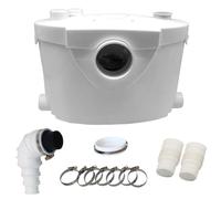 Broyeur Sanitaire 400W Pompe sanitaire Pompe de Relevage Pompe de douche 145L/min 4 entrées Distance de pompage verticale de 8m pour douches, éviers, WC