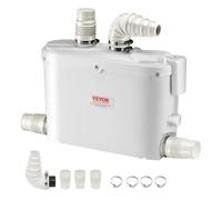 Broyeur sanitaire 500 W pour WC-VEVOR-avec 4 Entrées Eau, 110 L/min, Hauteur 8 m