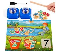 Broytain Jeux de Mathématiques pour Enfants avec des Tampons de Dés, Jouets éducatifs pour Compter, Ajouter et Soustraire, Fine-Jeux dès 3 4, 5, 6, 7, 8, 9 Ans (Bleu)