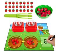 Broytain Jeux de Mathématiques pour Enfants avec des Tampons de Dés, Jouets éducatifs pour Compter, Ajouter et Soustraire, Fine-Jeux dès 3 4, 5, 6, 7, 8, 9 Ans (Rouge)