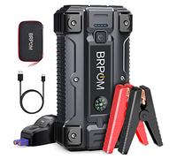 BRPOM Booster Batterie 3000A 23800mAh Jump Starter Portable (Jusqu’à 8.0L Diesel ou 10L Gas) Démarrage de Voiture 12V avec Pinces de Sûreté Intelligentes Câble de Type-C 12 Mois en Veille (3000A)