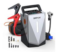 BRPOM démarreur de saut de voiture avec compresseur d'air 7000A ventilateur d'air 150PSI pompe à pneus chargeur Portable dispositif de démarrage de Booster de voiture Argent