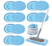BRRDAQU 12 Pièces Lingettes Reutilisable Sweeper Lavables Mop de Chiffons de Rechange en Microfibre, Adaptées à Tous Types De Sols
