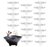 BRRDASJO Support créatif Flottant for compositions Florales, Support à tiges en Acrylique Transparent, présentoir Floral innovant, for Bols/Aquariums, Porte-Fleurs(20pcs-L)