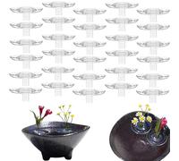 BRRDASJO Support créatif for compositions Florales flottantes, présentoir innovant for Fleurs, Bol à en Acrylique Transparent, Porte-tiges, for Aquarium et décoration de Table(S - 30pcs)