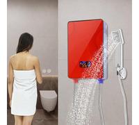 BRRIDE Chauffe-eau électrique instantané - 6500 W 220 V - Avec kit de salle de bain - Buse 30 à 55 °C - Affichage LED - Pour salle de bain, cuisine, hôtel