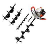 Brride Tarière à essence 52 cm³ avec 3 embouts de forage et 1 embout Extns, tarière de jardin à essence