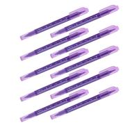 Brrnoo 10 Ensembles de Stylos de Marqueur de Peau à Tige Violette, Jeu de Cartographie des Sourcils à Double Tête avec Règle pour la Mesure Précise des Sourcils et les Applications de