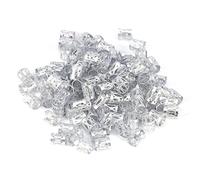 Brrnoo 100 PCS Tressage Perles Manchettes En Métal, Nouveaux Dreadlocks Colorés Perles Cheveux Tresse Anneaux Clips Dread Locks, Anneaux Manchette Décoration De Cheveux Tressage Tube (Argent)