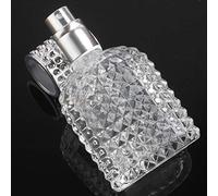 BRRNOO 2pcs Parfum Refipillable Bottle Glass Atomizer Ensemble avec Bosses D'ananas Ovale Bumps en Diamant Capuchon incrusté pour Voyager Perfume Toner Humidificateur Spray (30ml)