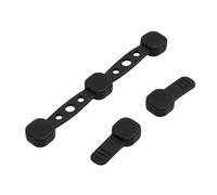 Brrnoo 4 Ensembles de Pinces en Silicone pour Friteuse à Air, Supports de Papier Parchemin Haute Température, Compatibles avec la Plupart des Modèles de Friteuse à Air, Lavables au (BLACK)