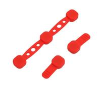 Brrnoo 4 Ensembles de Pinces en Silicone pour Friteuse à Air, Supports de Papier Parchemin Haute Température, Compatibles avec la Plupart des Modèles de Friteuse à Air, Lavables au (rouge)