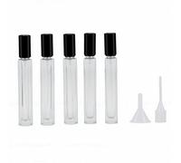 Brrnoo 5 Pièces 10 Ml Flacons Vaporisateurs de Parfum Rechargeables Flacons de Parfum de Voyage Vaporisateurs en Verre D'huile Essentielle avec Pipette pour un Stockage Portable