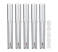 BRRNOO 5 Pièces Tube de Mascara Vide de 3 Ml, Bouteilles Transparentes de Récipient de Taille de Voyage avec Bouchon en Caoutchouc, pour Sérum de Cils Huile Essentielle Voyage Camping