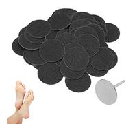 Brrnoo 50pcs Papier de Verre de Dissolvant de Callosités électriques, Accessoire de Remplacement D'outil de Pédicure de Disques avec Arbre(φ25mm)