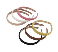 Brrnoo 6 Pièces Bandeaux Fins pour Femmes Filles Maux de Tête Pression Bandeaux Confortables pour Femmes Tissu Antidérapant Maigre étroits pour Accessoires de Cheveux (2cm Tricot)