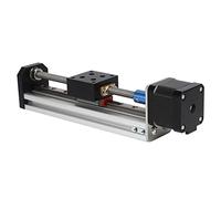 Brrnoo Actionneurs de Mouvement Linéaire, Guide de Rail CNC Slide Actionneur Linéaire Tableau de Glissement de Mouvement avec Câble de Données pour Les Applications d'usinage CNC (100mm)