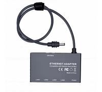 BRRNOO Adaptateur Ethernet 4 Ports, Séparateur LAN Gigabit avec Plug and Play pour Camping-Car, Maison, Bureau, Internet Haute Vitesse Stable