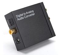 Brrnoo Adaptateur Numérique Optique Coaxial vers Analogique L R, Adaptateur 3 5mm, pour Usage Domestique Professionnel avec Câble d'alimentation USB (Hôte + câble USB + fibre optique +)