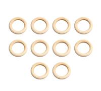 BRRNOO Anneaux en Bois 50mm pour Artisanat, Anneaux Macramé Non Finis | Hêtre Massif, Lot de 10, Surface Lisse, Idéal pour Attrape-rêves, Supports de Plantes et Décoration de Mariage
