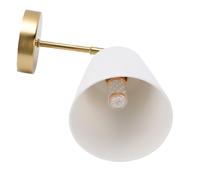 Brrnoo Applique Murale en Laiton doré pour Salle de Bain, Lampe Murale Moderne avec Abat-jour en Céramique Blanche pour Salle de Bain, Chambre à Coucher, Salon, Cuisine, Entrée