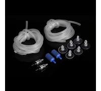 Brrnoo Aquarium, 2 Pièces 2,5 M 4 Mm Tuyau d'oxygène pour Aquarium Tuyaux Souples Tubes Pierres à Air d'Aquarium + Pièces Valve + 6 Ventouses + Accessoires 'Aquarium de Pierre à Air