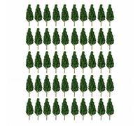 Brrnoo Arbres Miniatures, Maquettes D'arbres, Ensemble de 50 Pièces en Plastique, Base Stable, Table à Sable, Accessoires de Paysage à Faire Soi-même pour Les Paysages de (8.5CM)