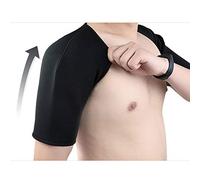 Brrnoo Attelle d'épaule pour le sport, maintien au chaud confortable sangle de soutien de bras réglable élastique coussin de protection d'épaule double pour la course Soprt(L)