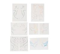 Brrnoo Autocollants de Maquillage KPop, Tatouages temporaires Résistants à la Transpiration avec Illustrations Exclusives, Autocollants de Transfert D'eau pour (LBTLaser Ensemble de 8 pièces)