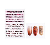 Brrnoo Autocollants Ongles 3D Léopard Effet Mat, Accessoire Décoratif Facile à Appliquer, Multiple Types pour Design D'Ongles (3178)