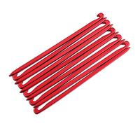 Brrnoo Auvent de Camping en Aluminium Robuste, Piquets de Tente, Piquets, Clous (Rouge)