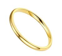 Brrnoo Bague élégante pour Femme de Style Simple et Poli, Matériau en Métal Durable, Adaptée pour un Cadeau, un Usage Quotidien, un Dîner avec un (Taille 11 (ID 20,6 mm / 0,81 pouces C 64,6 mm)
