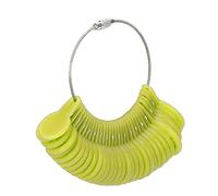 BRRNOO Baguier, Outil de Mesure de Bijoux en Métal et Plastique Détachable avec Conception Légère pour Hommes Femmes Jauge de Taille de Doigt Professionnelle (GREEN)