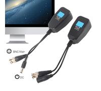 BRRNOO Balun Vidéo, Connecteur de Caméra HD Convertisseur de Caméra Analogique vers IP avec émetteur-récepteur Balun d'alimentation Vidéo BNC vers Connecteur RJ45 1 Paire Coaxiale CCTV Passive pour