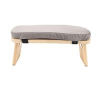 Brrnoo Banc de Méditation, Tabouret Ergonomique Amovible à Genoux avec Coussin Doux pour Le Yoga et la Méditation, Construction en Bois Massif et Coton, Design Minimaliste pour Un (Gray)
