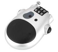 BRRNOO Berrouillage de la Forme de Vache Combinée à 3 Chiffres, Verrouillage du Mot de Passe de la Poussette à Vélo pour Sac à Dos, Verrouillage de Code avec Câble Rétractable, (SILVER)