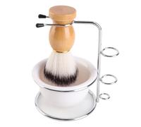 BRRNOO Blaireau de Rasage, Kit de Rasage pour Hommes avec 1 Bol de Savon à Raser et 1 Support de Blaireau pour Hommes, Support de Kit de, de Brosse, Ensemble de Bols à Savon pour Salle de Bain