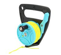 Brrnoo Bobine de Pêche à la Main pour Plongée Apnée, Corde en Nylon avec Roue Bleu Ciel