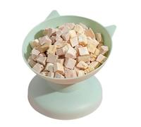 Brrnoo Bols pour Chats, Bol Chat en Céramique sur Les Aliments Surélevés ou d'eau Surélevés de Nourriture pour de élevés pour Petit Chien, à Face en Graisse, Chaton (Green)