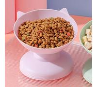 Brrnoo Bols pour Chats, Bol Chat en Céramique sur Les Aliments Surélevés ou d'eau Surélevés de Nourriture pour de élevés pour Petit Chien, à Face en Graisse, Chaton (Purple)