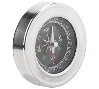 Brrnoo Boussole, Randonnée Boussole avec Petite Taille de Poche Portable en Acier Inoxydable de 60 Mm pour la Randonnée en Camping (Argent + Blanc)