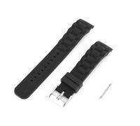Brrnoo Bracelet de Montre de 20 Mm, Accessoire de Remplacement de Bracelet de Montre à Boucle Ardillon en Silicone avec Barre à Ressort 2 Pièces, pour les Horlogers et les Réparateurs (BLACK)