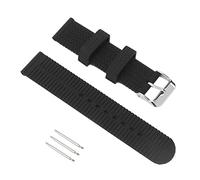 Brrnoo Bracelet de Montre de 20 Mm, Bracelet de Montre en Silicone avec 3 Barres à Ressort, pour Horlogers et Réparateurs (BLACK)