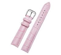 Brrnoo Bracelet de Montre en Cuir Boucle en Acier Inoxydable Bracelet de Montre en Cuir Durable à la Mode pour Hommes Femmes Marron Rose 12mm 14mm 16mm 18mm 19mm 20mm 21mm 22mm 24mm (Rose 18mm)