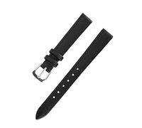 Brrnoo Bracelet de Montre en Cuir PU, Bracelet de Remplacement avec Fermoir en Métal en Acier Inoxydable, Bracelet de Montre Réglable(14mm schwarz)