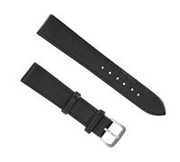 Brrnoo Bracelet de Montre en Cuir PU, Bracelet de Remplacement avec Fermoir en Métal en Acier Inoxydable, Bracelet de Montre Réglable(18mm schwarz)