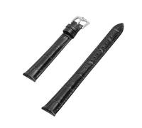 Brrnoo Bracelet de Montre en Cuir PU, Bracelet de Remplacement étanche avec Dégagement Rapide pour Montres Intelligentes à Quartz Automatiques, Boucle en Acier Inoxydable (BLACK)