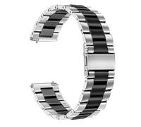 Brrnoo Bracelet de Montre en Métal avec Fermoir Papillon dissimulé, Ressorts à Dégagement Rapide pour Jacooza TG38 QONBINK TG38 SENBONO TG02 (Argent)