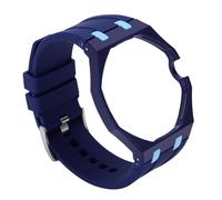 Brrnoo Bracelet de Montre en Silicone pour Swatch X AP, Bracelet Sport | Silicone Flexible, Ajustement Réglable, Entraînement, Randonnée, Résistant à L’eau, Bleu foncé + Bleu Ciel