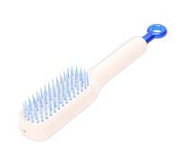 BRRNOO Brosse à Cheveux Rétractable, Brosse à Cheveux Extensible, à Télescopique avec Anneau de Traction Ergonomique pour Démêler le Style, Blanc